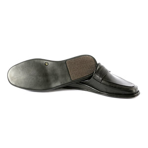 Marlon leather slippers with leather sole and leather appliqué