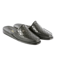 Load image into Gallery viewer, Errol leather slippers with leather sole and leather pattern