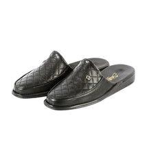 Load image into Gallery viewer, Errol leather slippers with leather sole and leather pattern