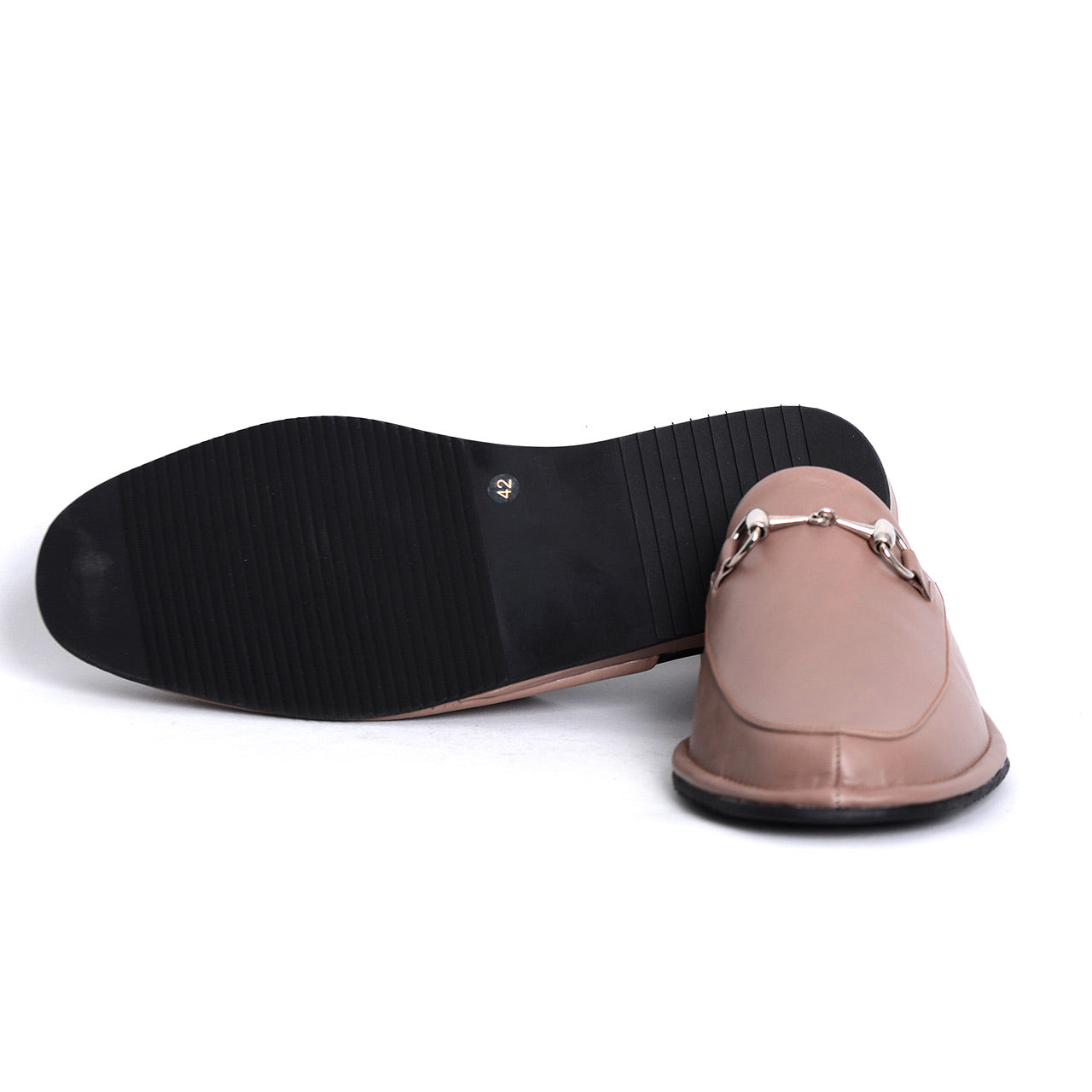 Prince Stone leather slippers with leather sole â Princetown Slippers