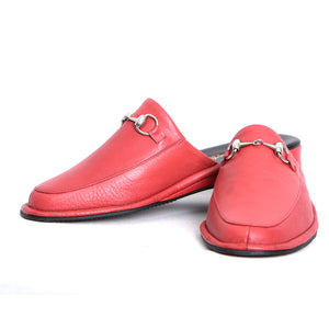 Prince Elton leather slippers with leather sole
