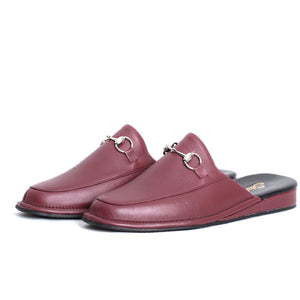 Prince Vino leather slippers with leather sole